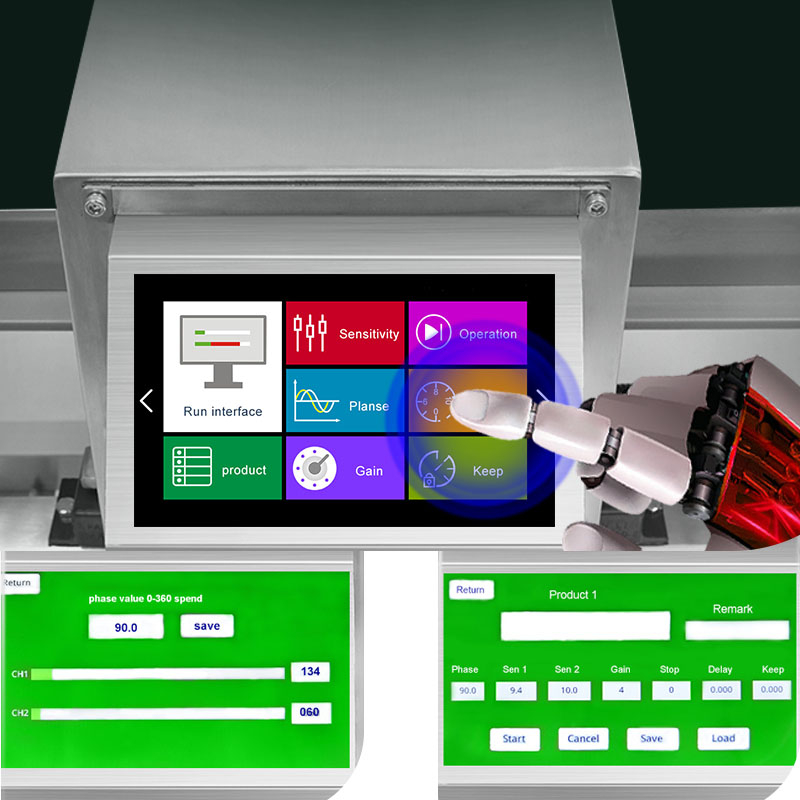 Detector de metales para alimentos con sensibilidad ajustable para comida rápida