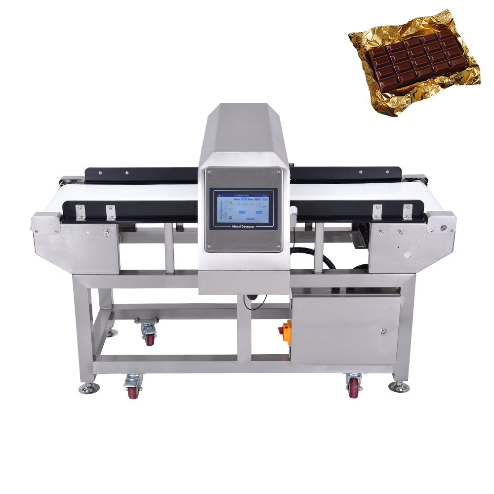 Detector de metales para envases de aluminio de aluminio, detector de metal de chocolate, detector de metales para la industria alimentaria