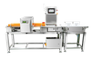 Pesadora de control automática y detector de metales de banda transportadora con sistema de rechazo