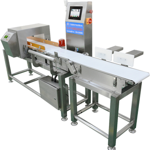 Botella de vidrio transportadora Check Weigher con transportador